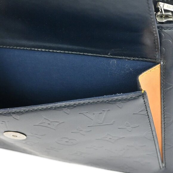 Louis Vuitton Blue Monogram Mat Alston Shoulder Bag M55125 CA0032 XX07580 - Picture 11 of 11